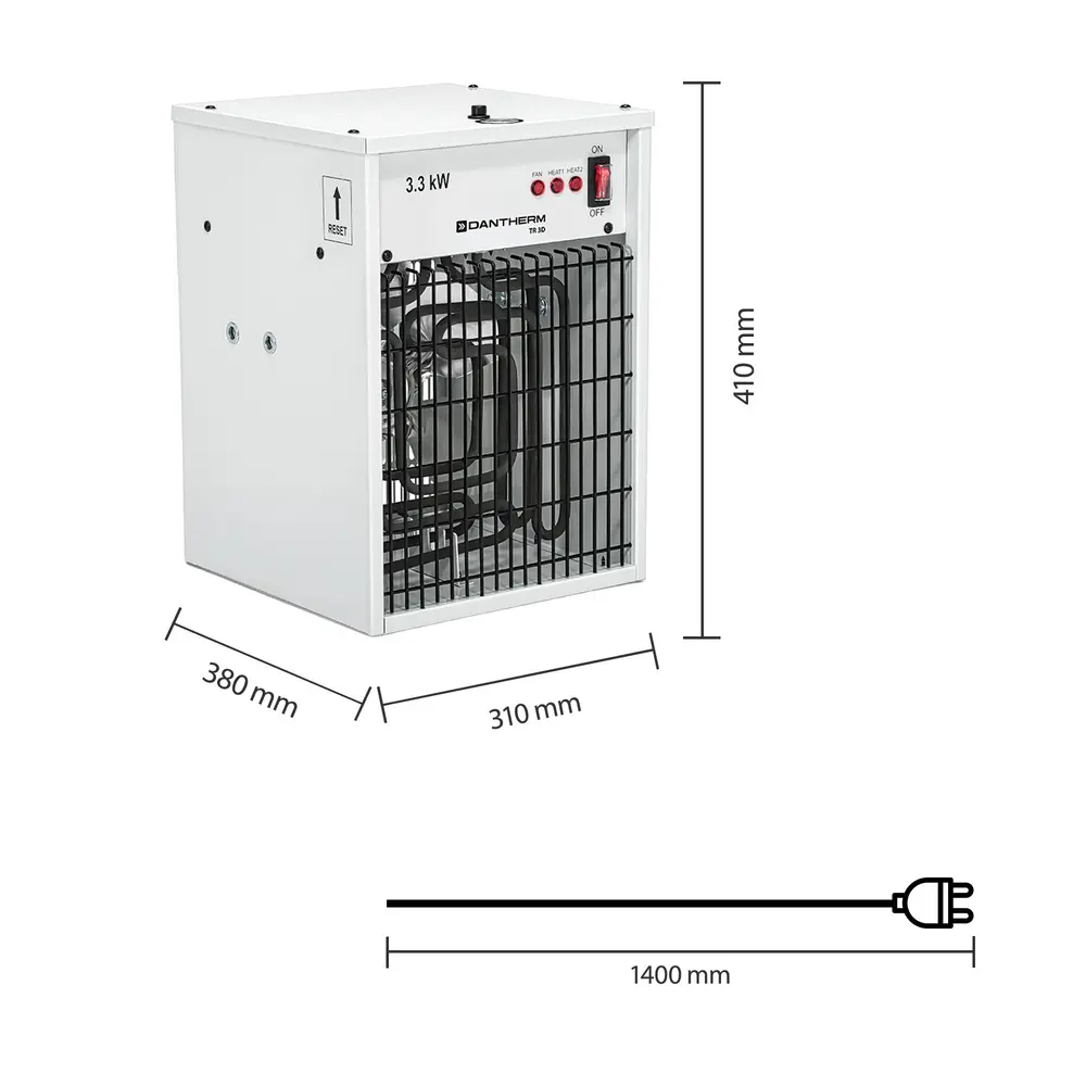 Električni grelnik zraka z ventilatorjem TR 3D - slika 4